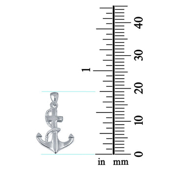 925 Sterling Silver Anchor Pendant Charm Fashion Jewelry